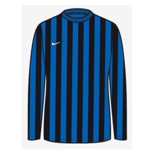 P026 - Maillot Nike Striped Division IV Manches longues enfant - CW3825 - Bleu Royal/Noir