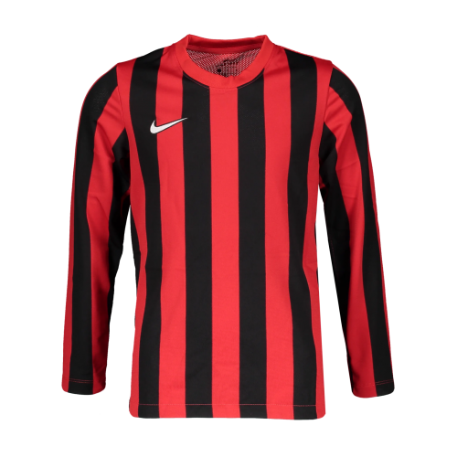 P027 - Maillot Nike Striped Division IV Manches longues enfant - CW3825 - Rouge/Noir