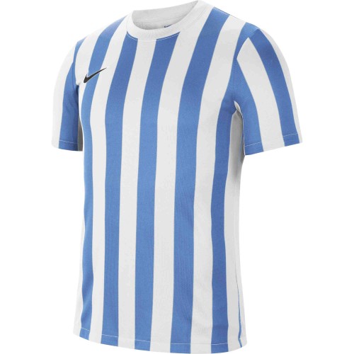 P043 - Maillot Nike Striped Division IV Manches courtes enfant - CW3819 - Blanc/Bleu