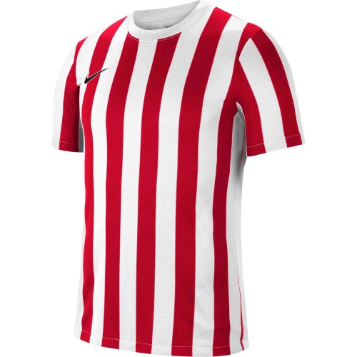 P044 - Maillot Nike Striped Division IV Manches courtes enfant - CW3819 - Blanc/Rouge