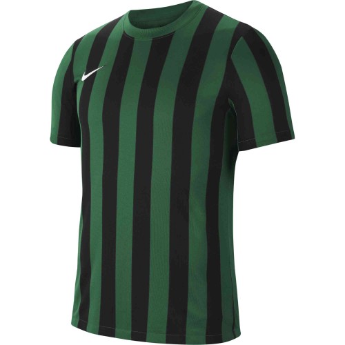 P045 - Maillot Nike Striped Division IV Manches courtes enfant - CW3819 - Vert/Noir