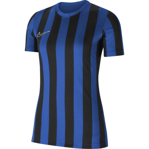 P056 - Maillot Nike Striped Division IV Manches courtes femme - CW3816 - Bleu/Noir