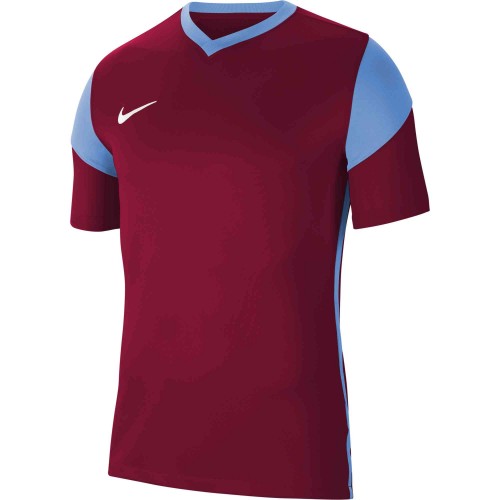 P246-Maillot Nike Park Derby III manches courtes adulte - CW3826 - Rouge/Bleu Clair
