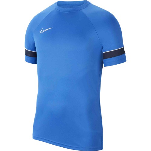 T013 - Maillot Nike Academy 21 manches courtes enfant CW6103 - Bleu Roi