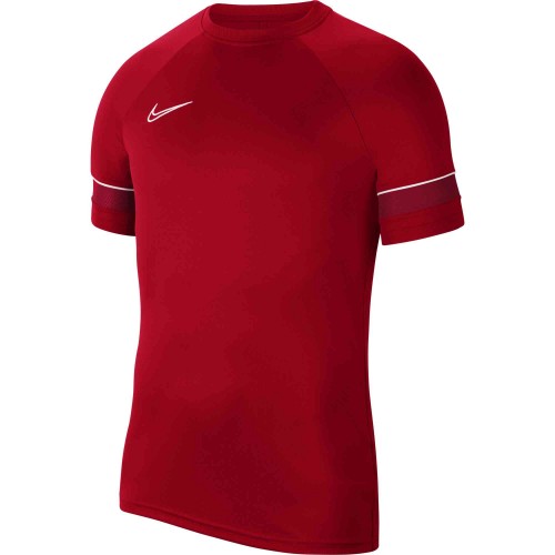 T014 - Maillot Nike Academy 21 manches courtes enfant CW6103 - Rouge
