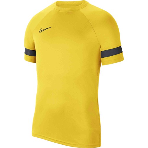 T016 - Maillot Nike Academy 21 manches courtes enfant CW6103 - Jaune