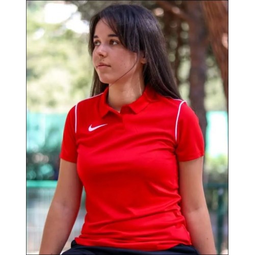 T176 - Polo Nike Park 20 manches courtes femme BV6893 - Rouge